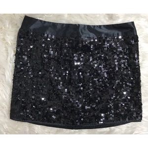 EXPRESS BLACK SEQUIN MINI SKIRT SIZE 0